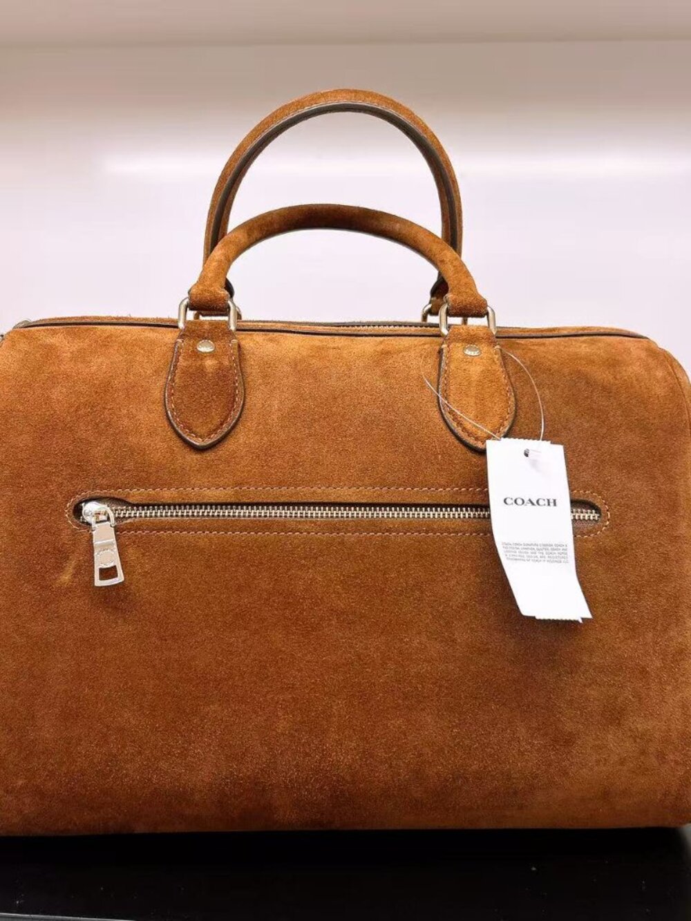 NWT Coach Rowan Large Satchel Bag CET42 suede - Picture 4 of 11